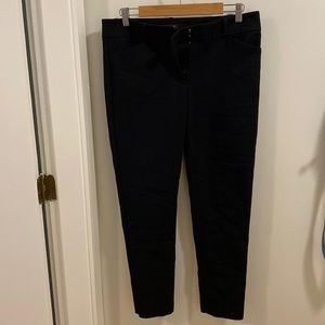 LOFT Marisa Skinny Black Pants, Size 6